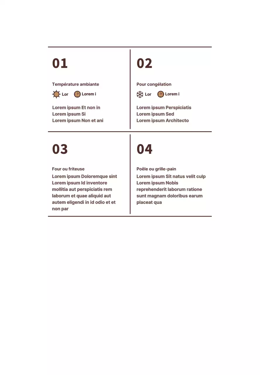 Marron, style de mise en page simple pour le texte Pain d'information