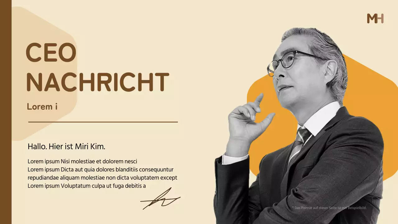 Ein gelb-brauner, kitschiger Brief einer Firma für Bioprodukte