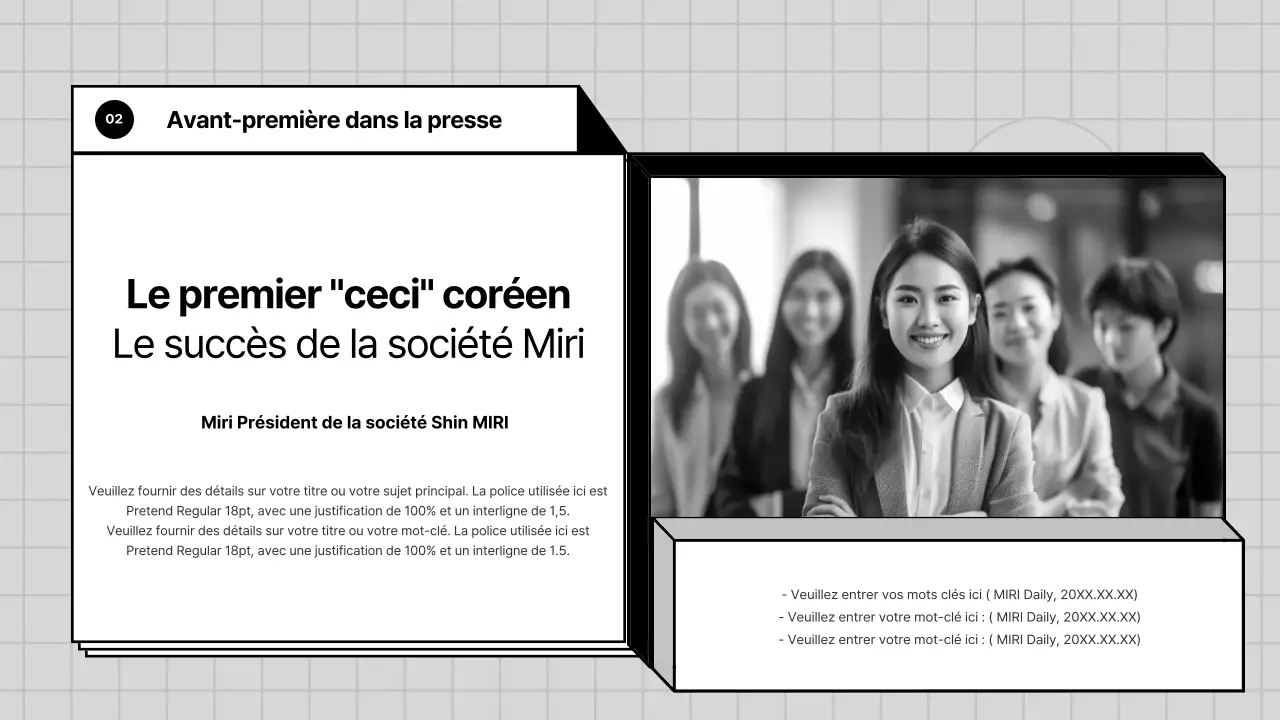 Un profil d'entreprise gris et géométrique pour une entreprise PT