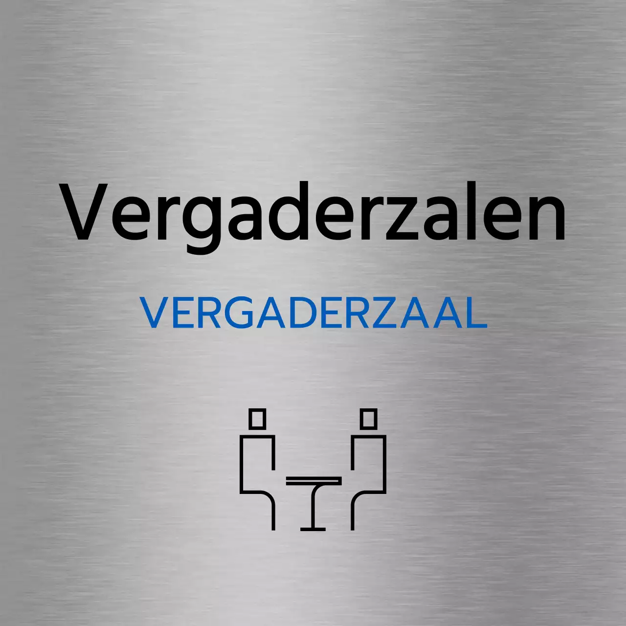 Plaatsnamen en plattegronden van bedrijven met eenvoudige zwarte en blauwe pictogrammen