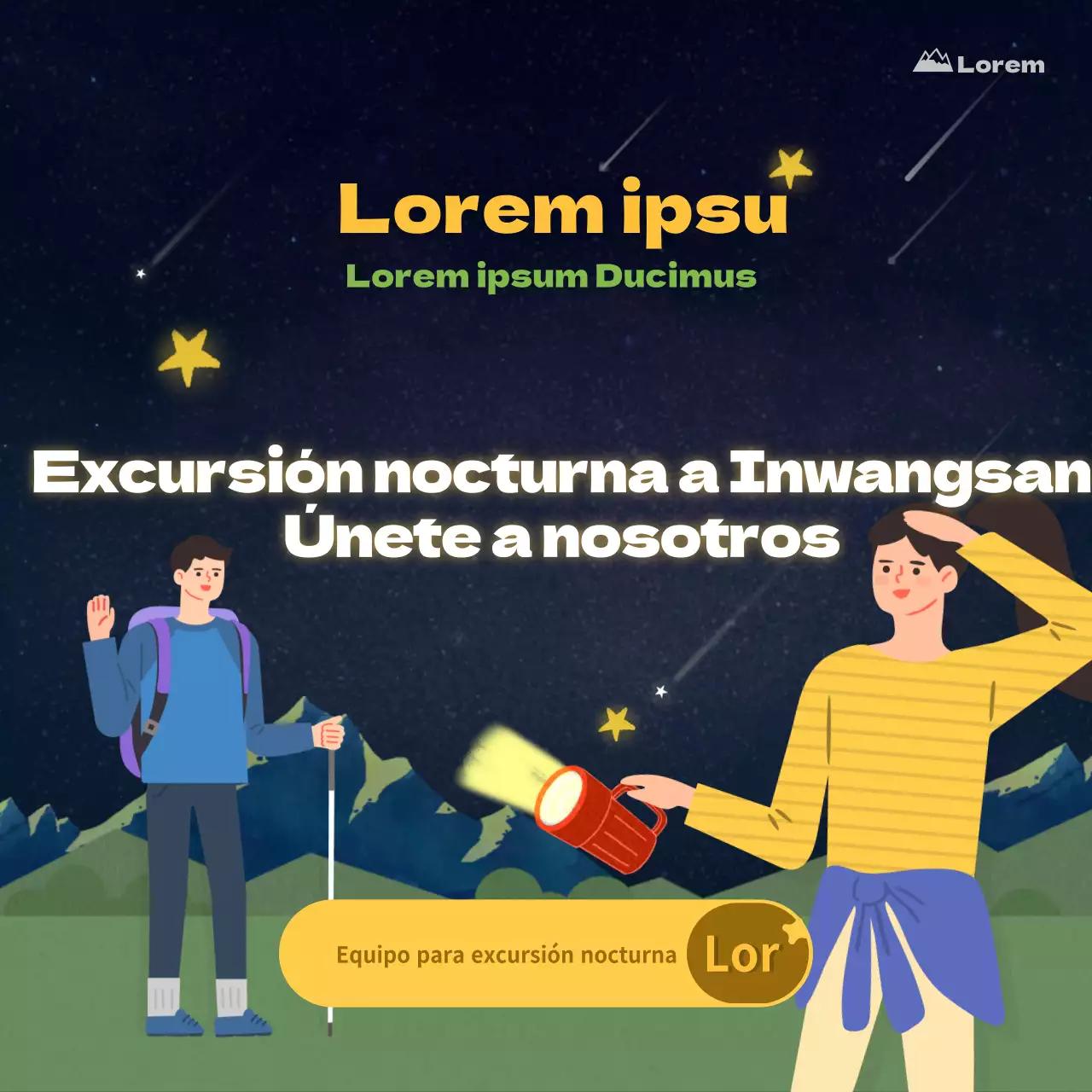 Blue's illustrated night hike crew recruitment (publicación en Instagram)