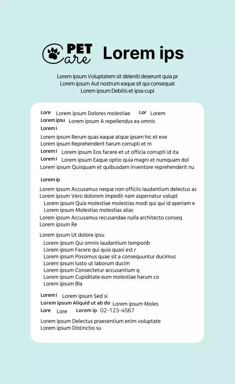 Lichtblauw logo Keurige labels met huisdierdetails