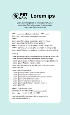 Lichtblauw logo Keurige labels met huisdierdetails