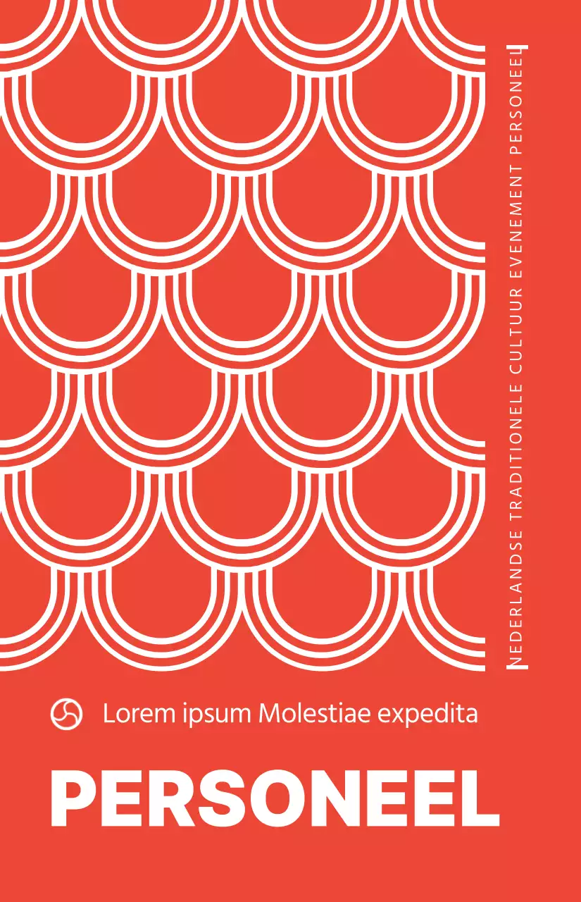 Eenvoudige stijl met rode en witte traditionele Koreaanse patronen Personeel op een traditioneel cultureel evenement