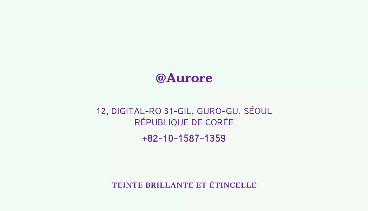 Carte de visite avec un logo anglais avec une étoile sur fond dégradé