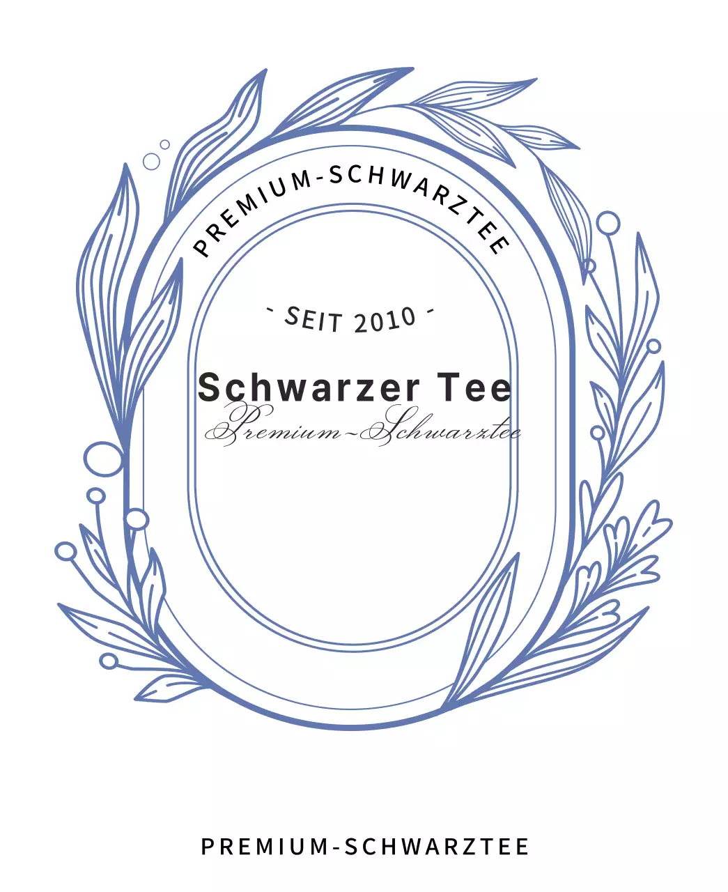 Linie Illustration Schwarzer Tee Paket