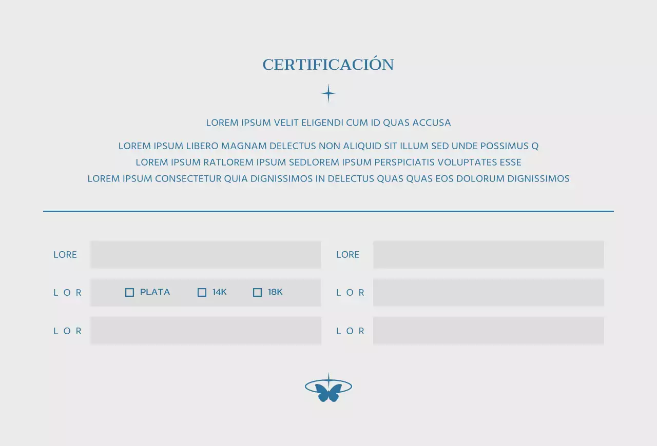 Una marca de joyería con un concepto tranquilizador en azul y gris