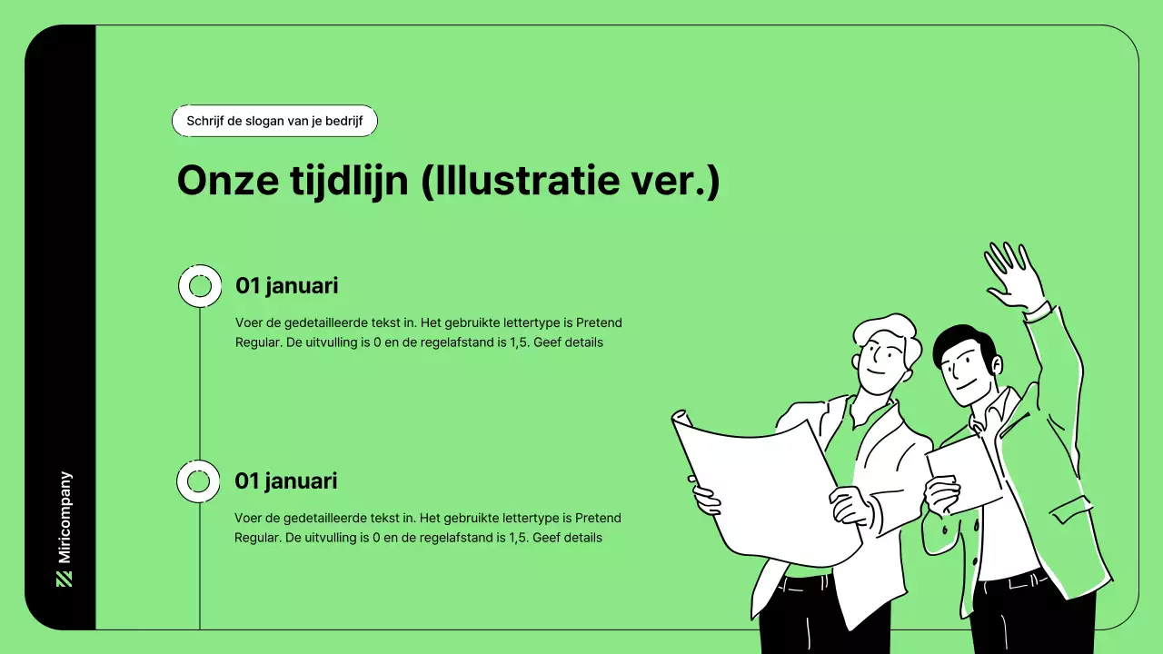 Zakelijke illustratie met eenvoudige lijnen in groen
