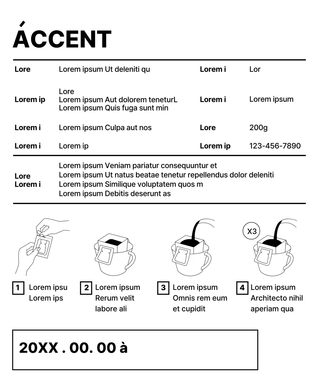 Design simple avec des formes noires en guise d'accents