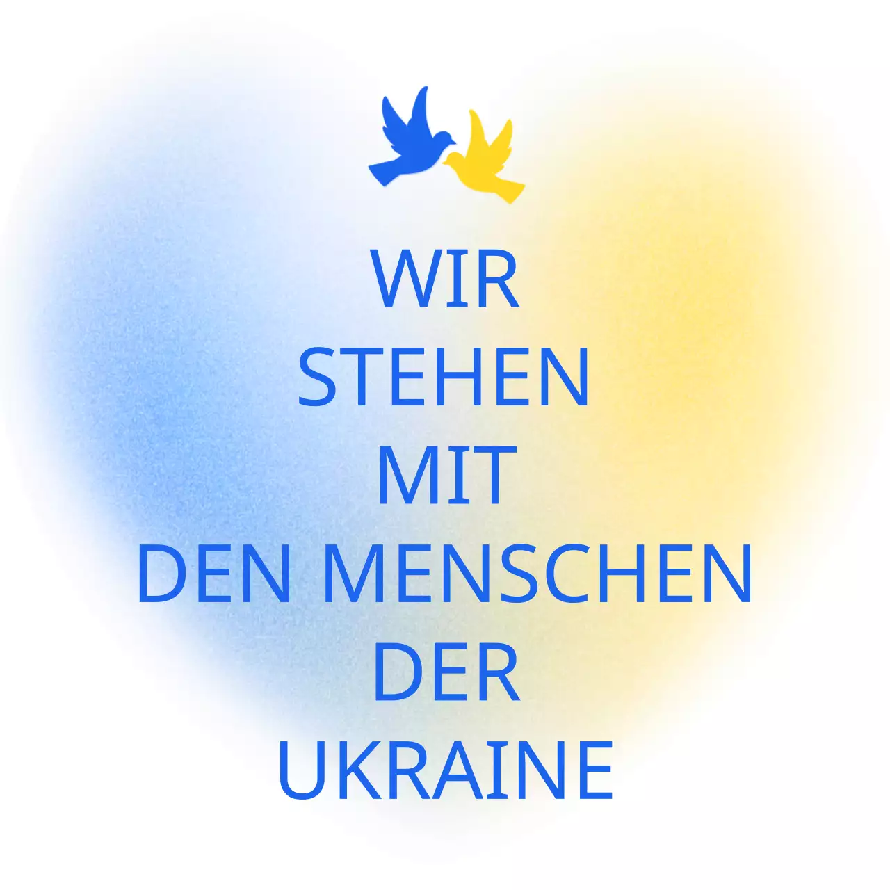 Blau-Gelb gegen den Krieg in der Ukraine
