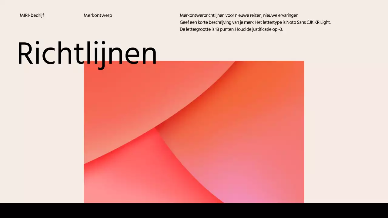 Een eenvoudige merkrichtlijn met ivoor en oranje kleuren