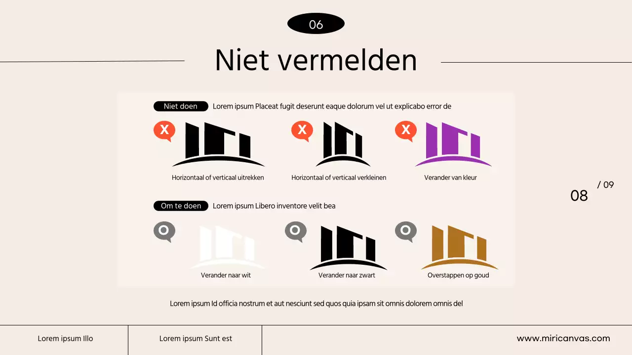Een eenvoudige merkrichtlijn met ivoor en oranje kleuren