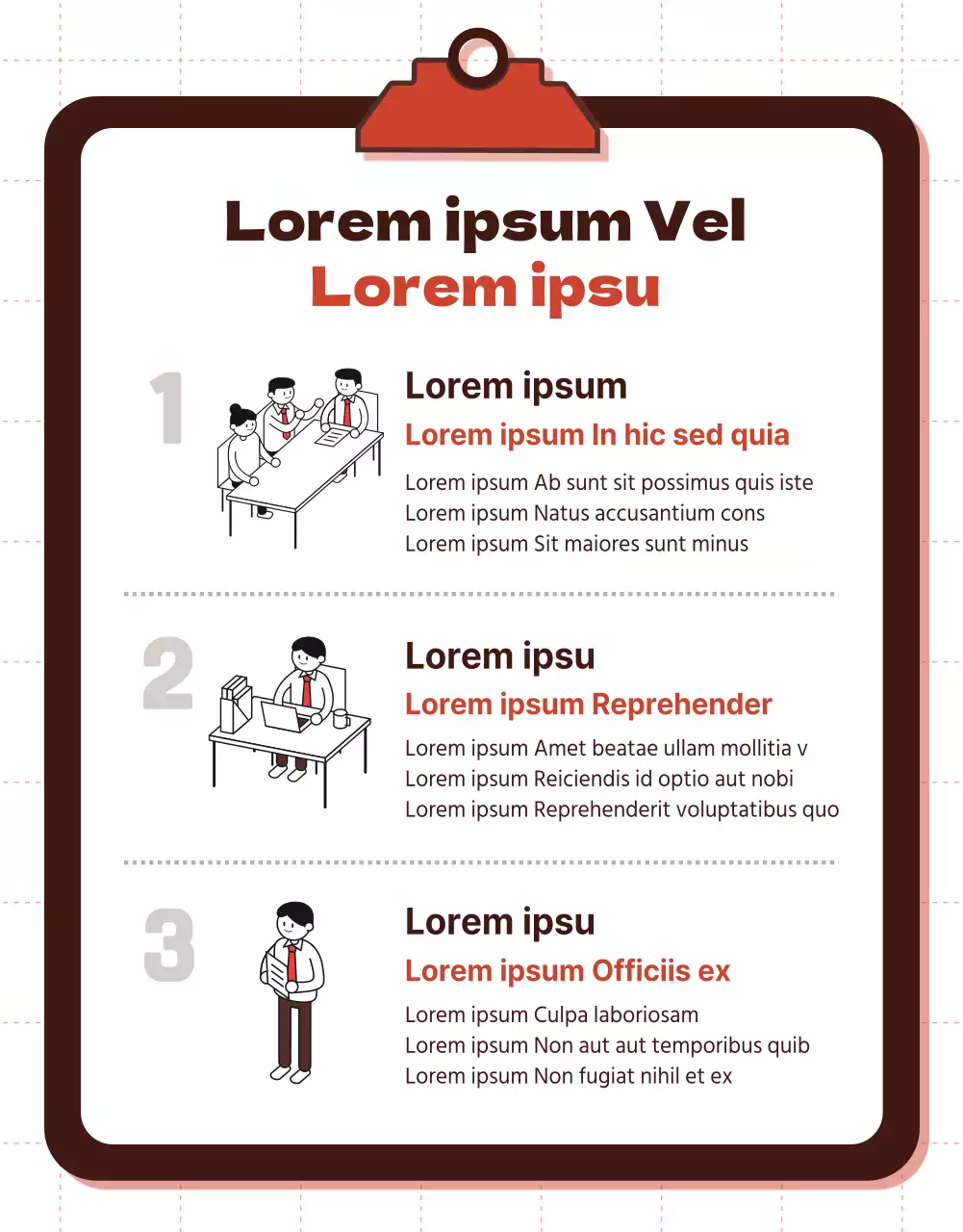 Informationsseite zum Programm für persönliche Entwicklung mit roten Punkten