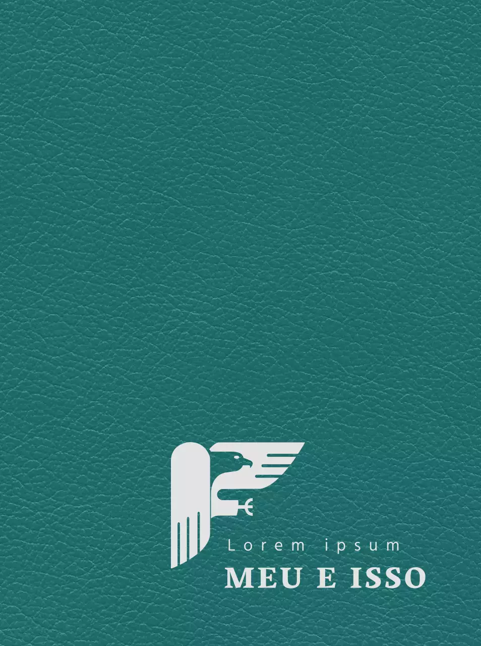 Capa de agenda elegante com logótipo de escritório de advogados