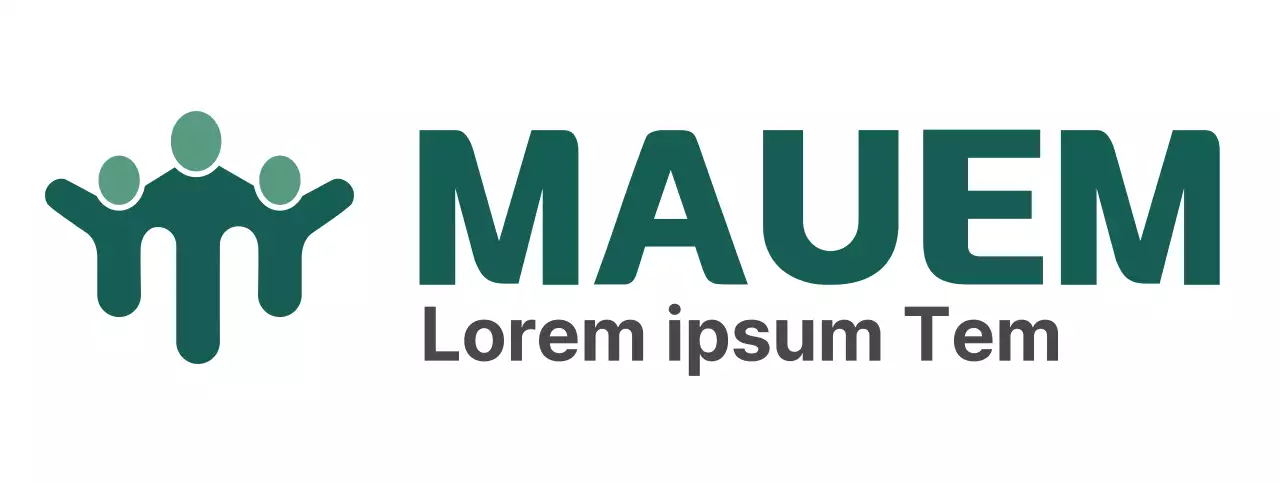 Concevoir un logo d'entreprise avec une personne vert foncé se tenant par la main
