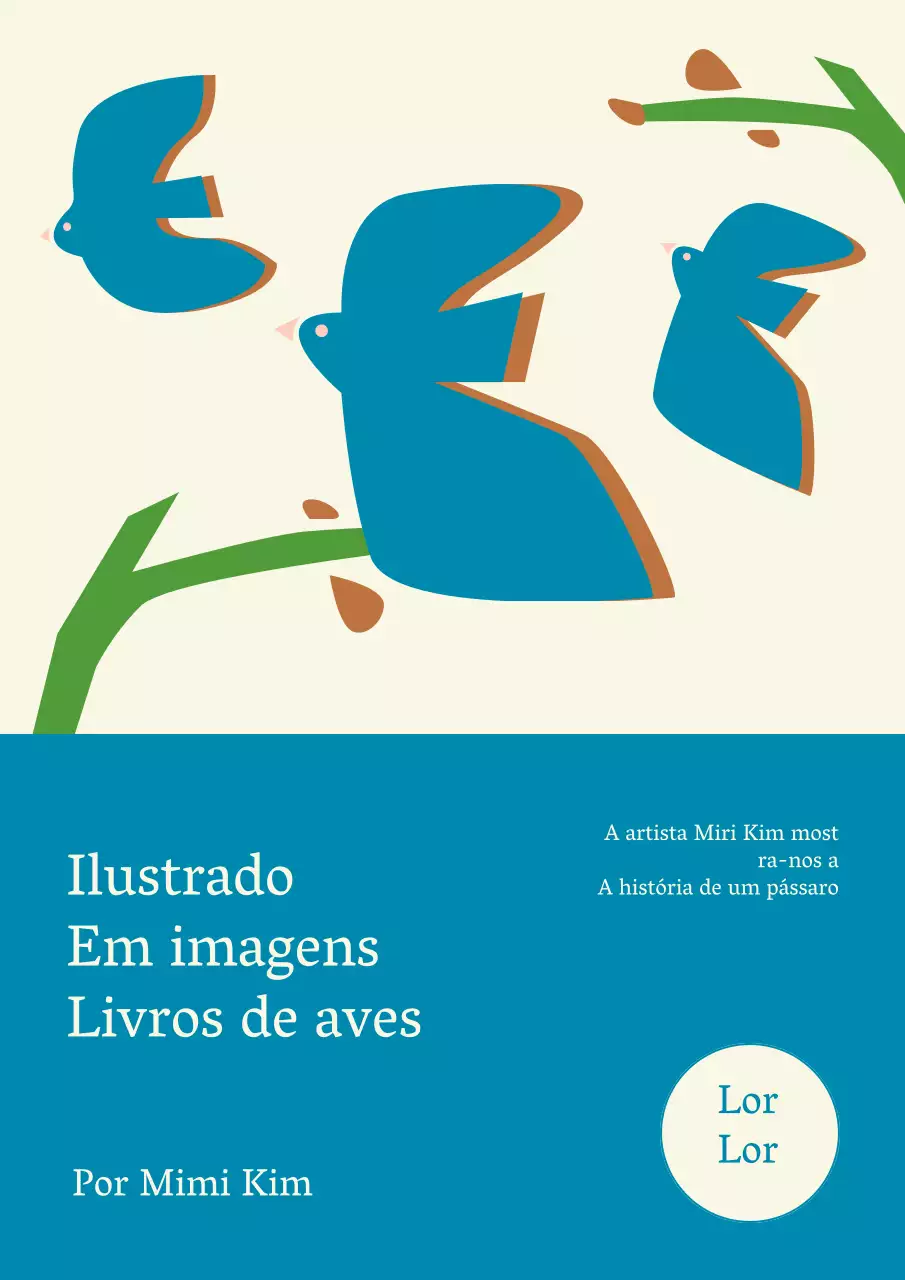 Capa de ilustração de livro de ano novo emocional em tons de azul e bege