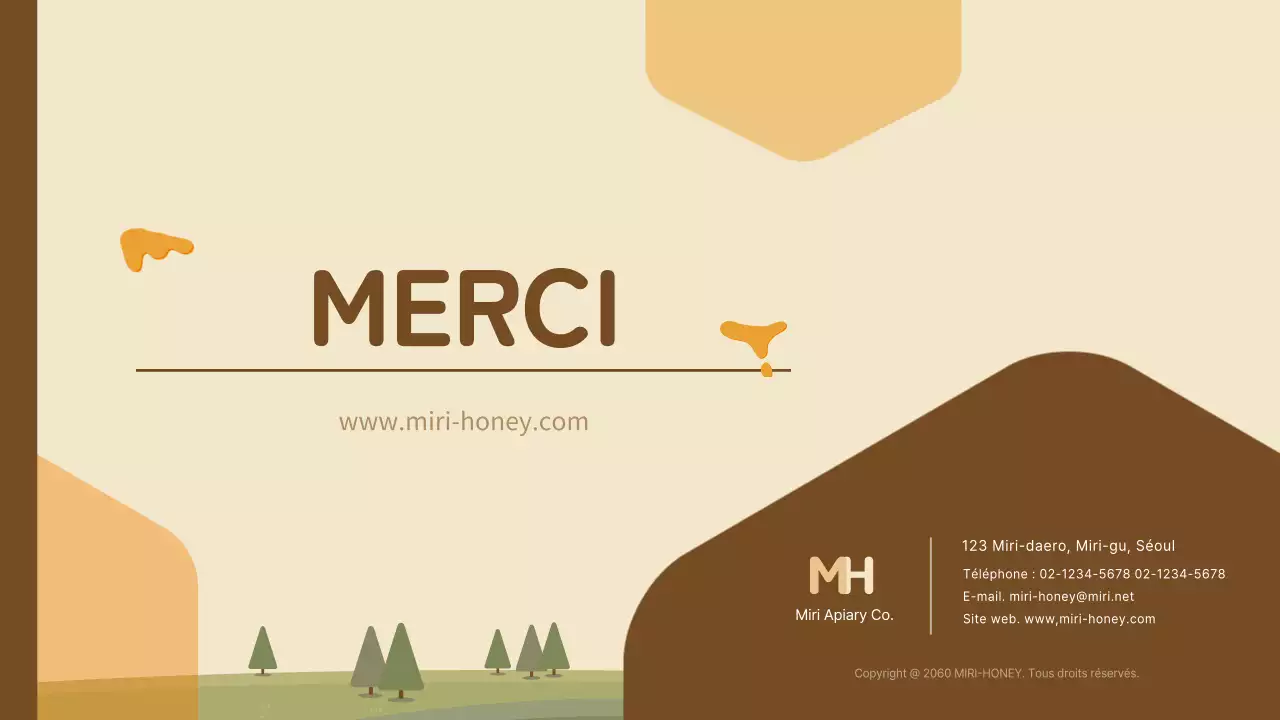 Lettre d'une entreprise de produits biologiques kitsch jaune et marron