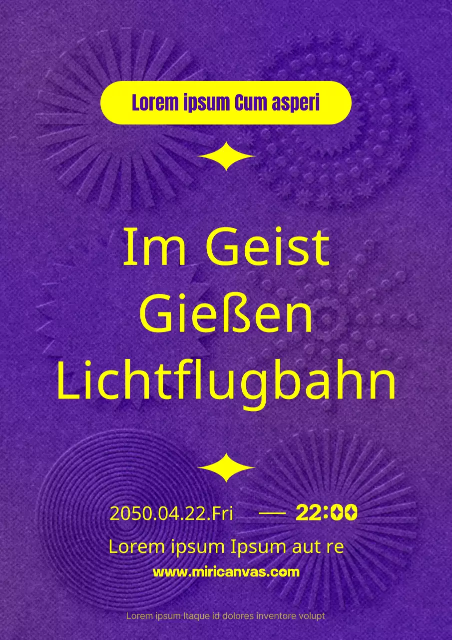 Feuerwerk mit einem violetten, dreidimensionalen Muster