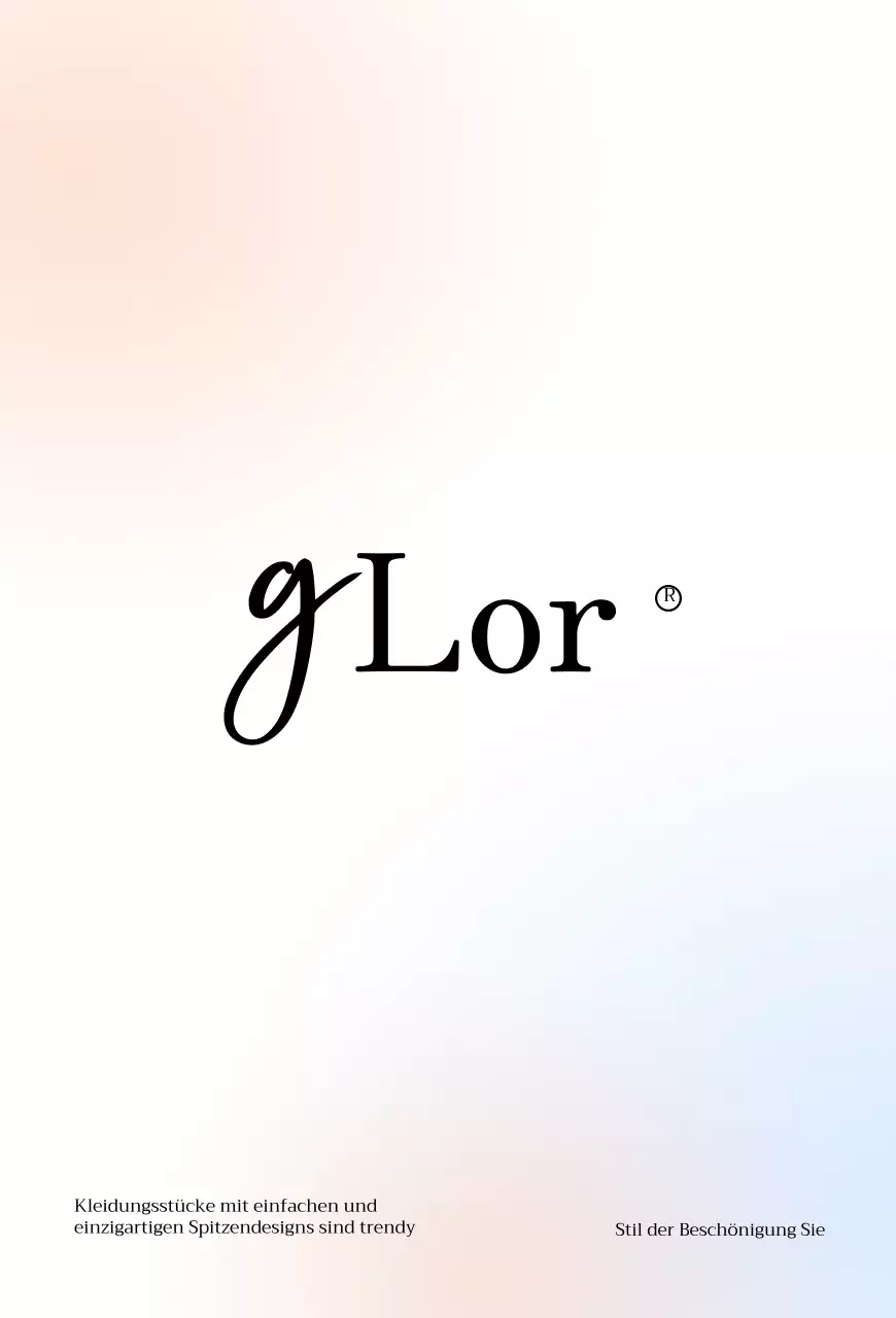 Glänzender einfacher Bekleidungsladen mit Farbverläufen