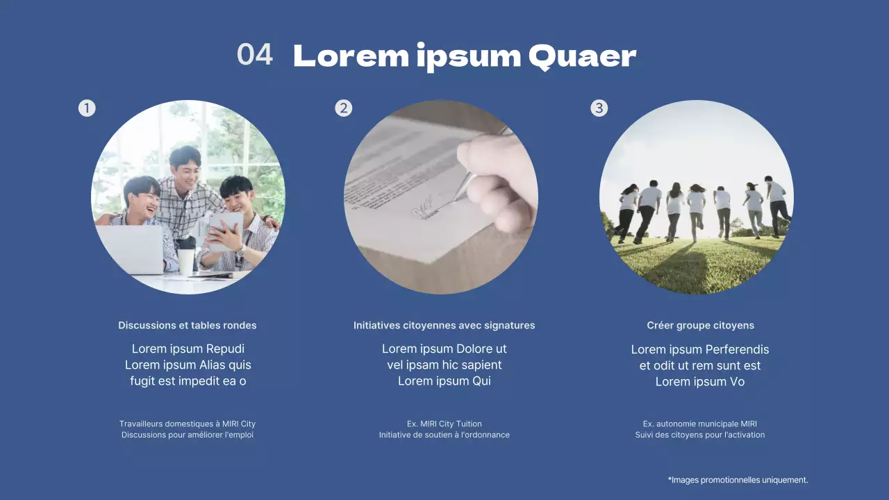 Présentation de base en bleu et gris