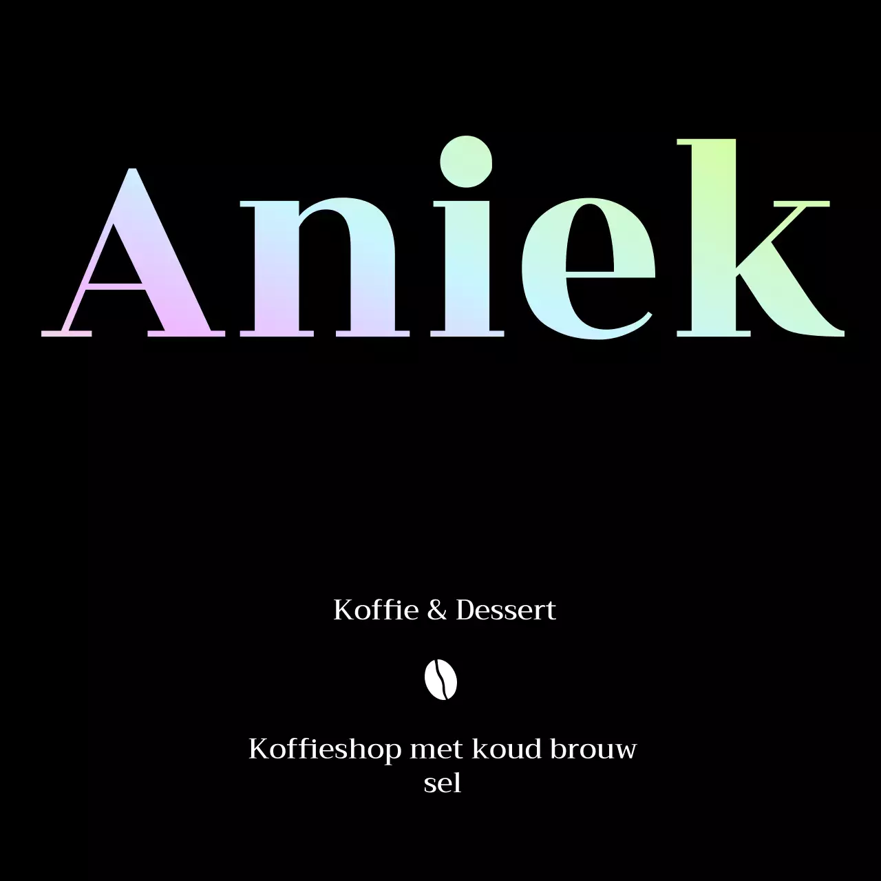 Eenvoudig modern café in zwart en kleurverlopen