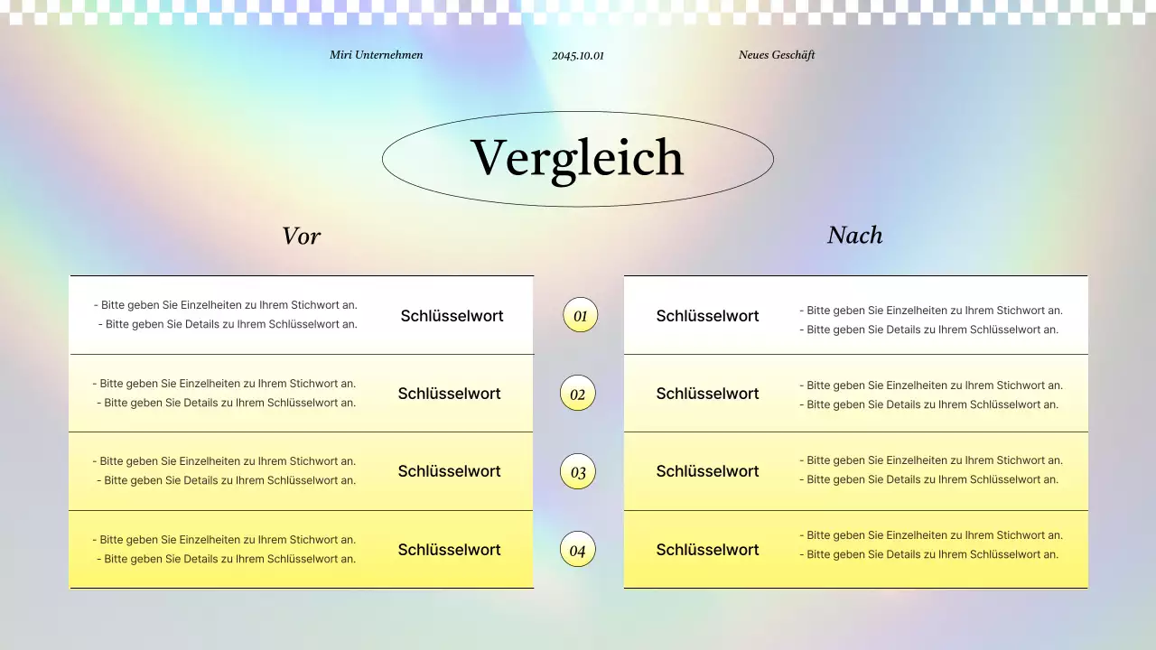 Kitschiger Geschäftsprojektvorschlag in Gelb