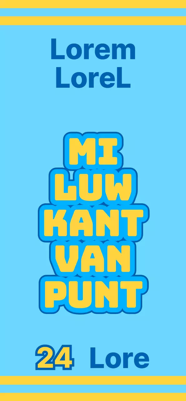 Buurtwinkel met blauwe en gele pictogrammen die verschillende diensten promoten