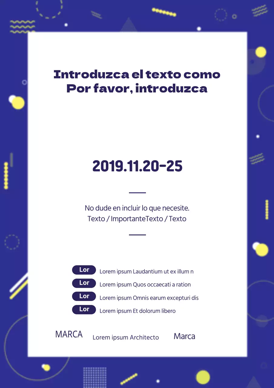 Un cartel con varias ilustraciones azules de formas