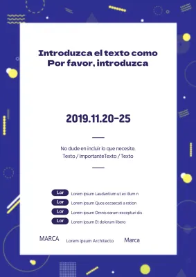 Un cartel con varias ilustraciones azules de formas