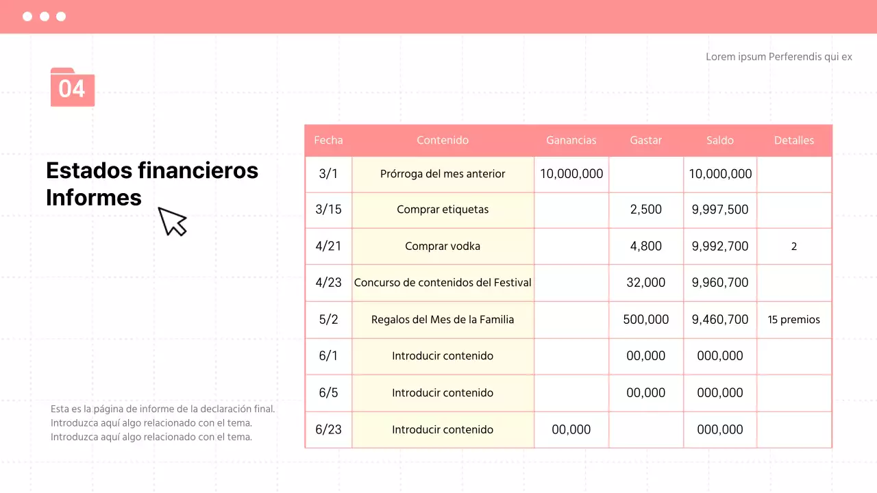 Anunciar el pleno de fin de legislatura con un estilo sencillo en beige y rosa