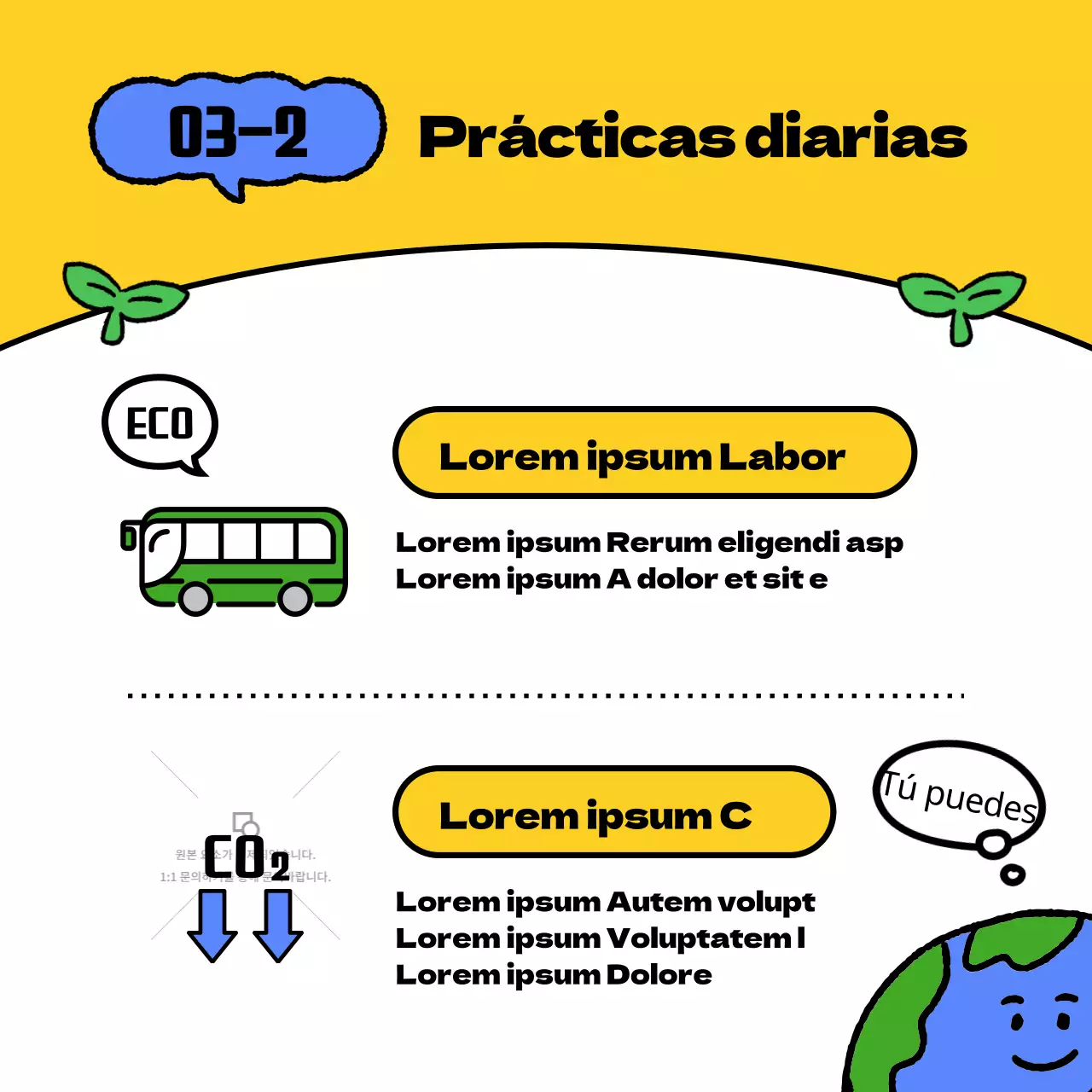 Amarillo Azul Bonito y respetuoso con el medio ambiente Promueve la campaña Green Life
