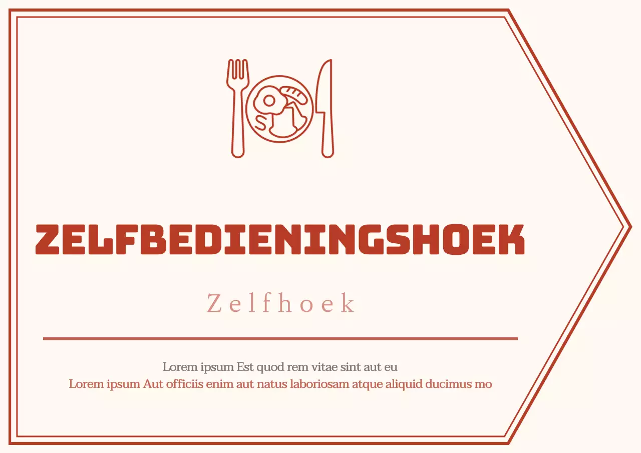 Eenvoudige, emotionele stijl in lichtbruin en bruin met zelfklevende richtingstekst