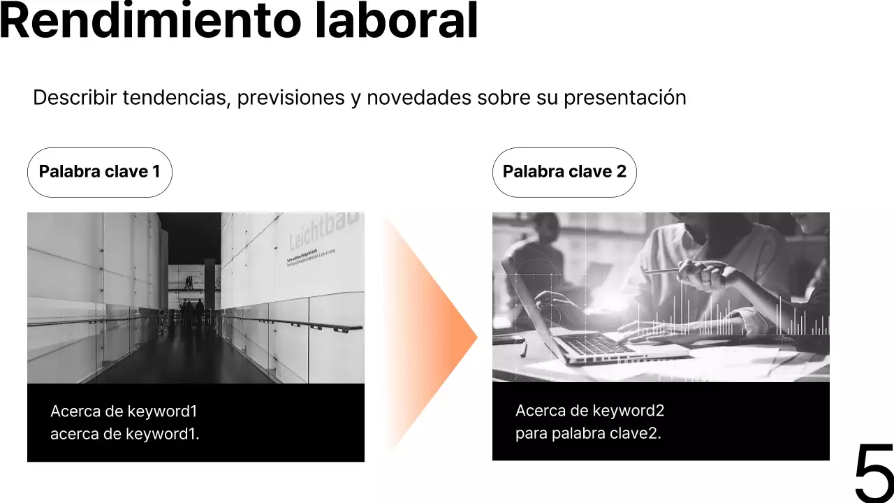  Informe empresarial minimalista en naranja y negro