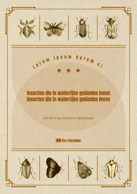 Insecteninformatie in een vintage gesplitste lay-out met bruine tinten