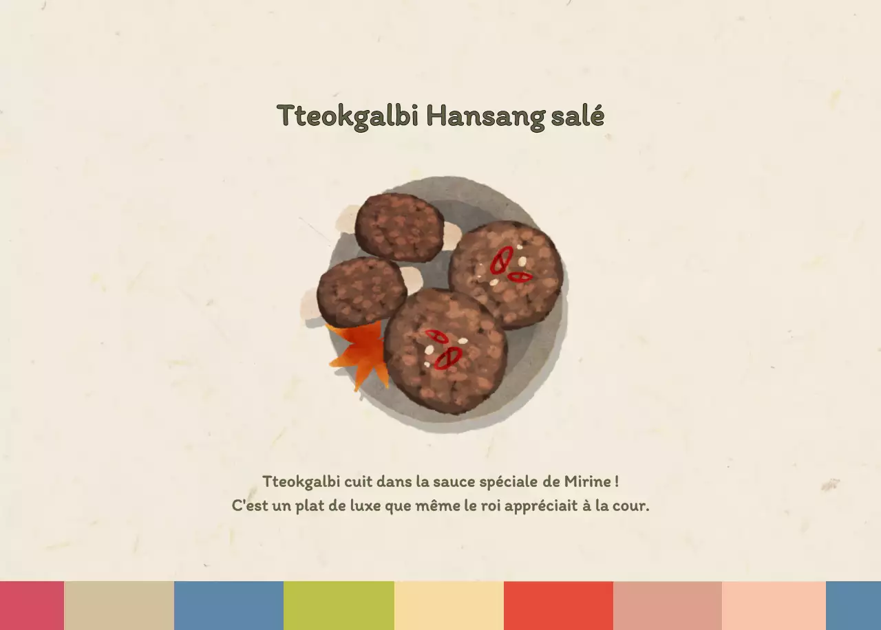 Calendrier des coupons de restaurants coréens traditionnels en beige et marron