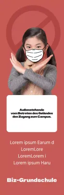 Rotes Porträt Verbietet Außenstehenden den Zutritt zum Campus