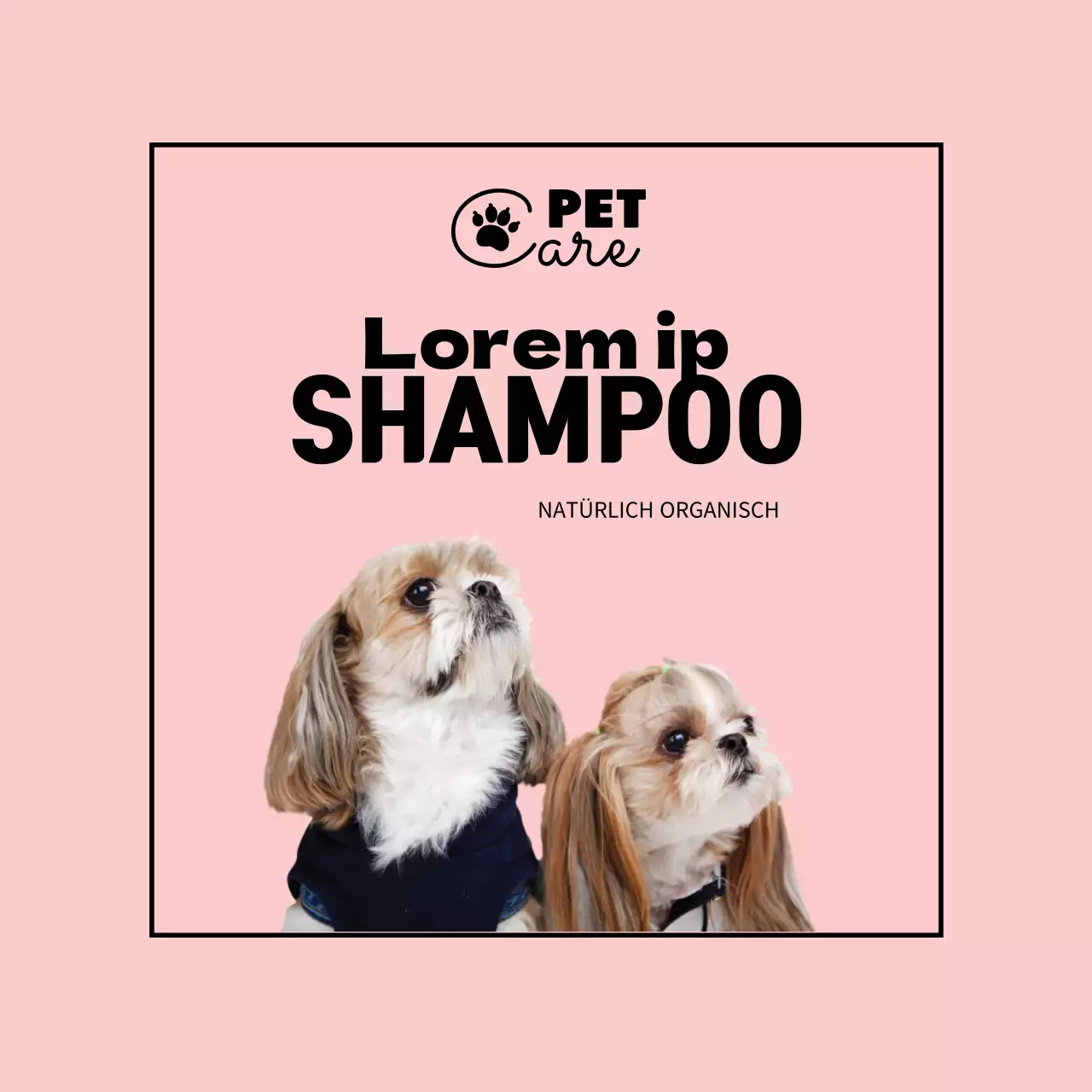 rosa Logo Foto einfaches Etikett für Haustiere