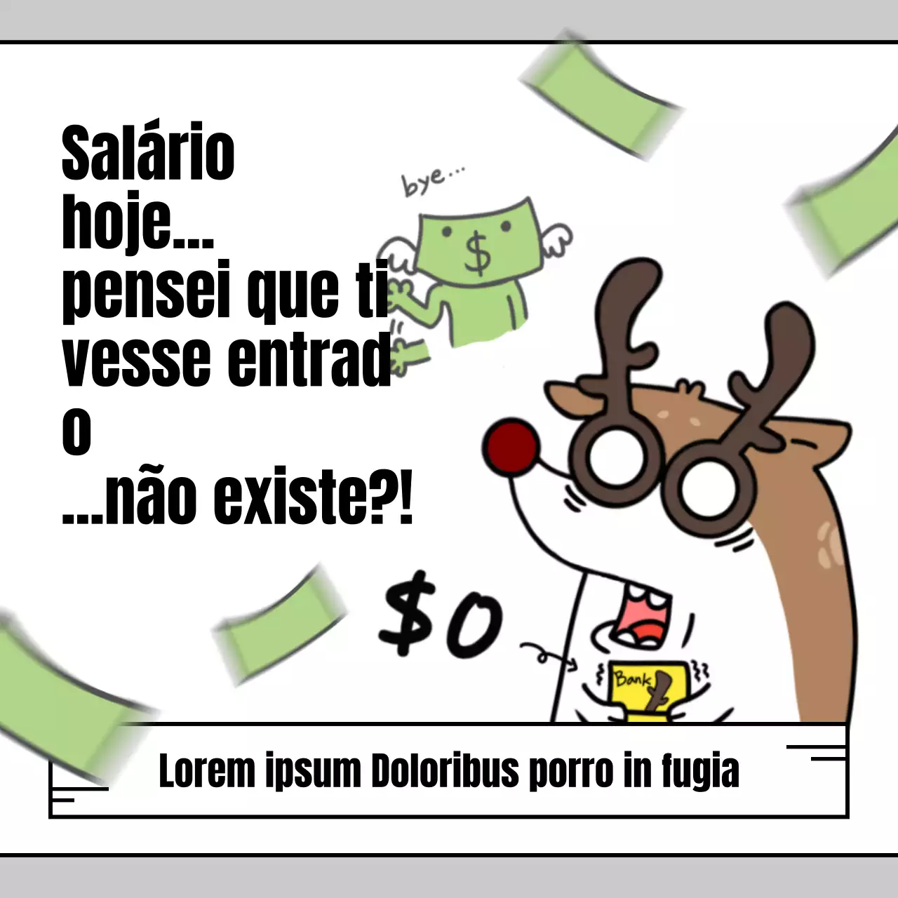 Gag de conceito de banda desenhada branca