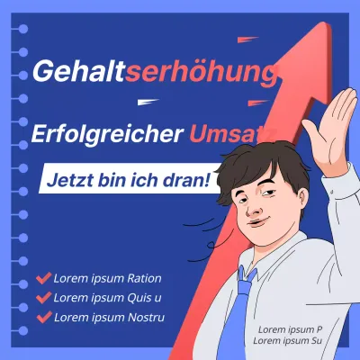 Heben Sie Ihre beruflichen Qualifikationen mit blauen und roten Text-Highlights hervor