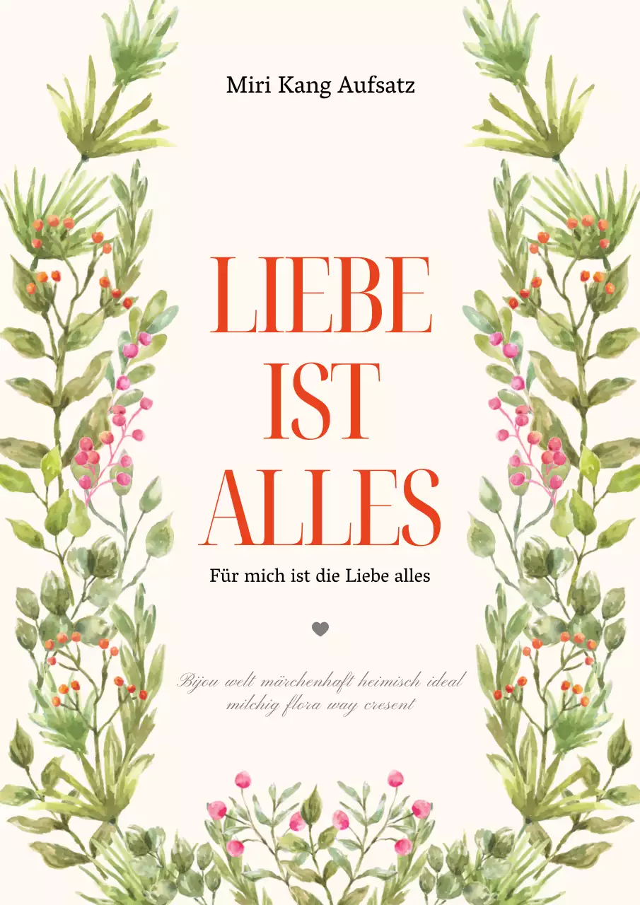 Grünes Blatt Fliege Aquarell Konzeptioneller Essay