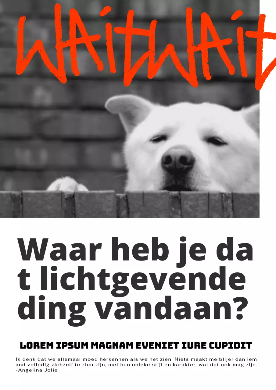 Poster voor hippe vintage interieurs in zwart-wit en neonkleuren