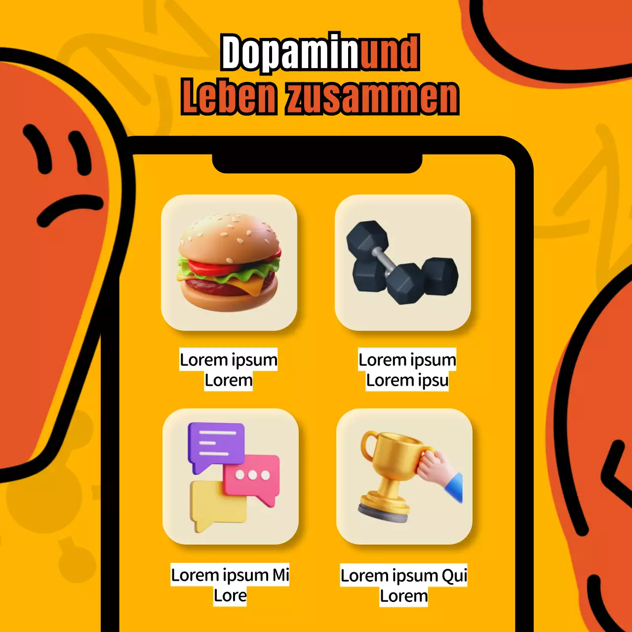 Gestalten Sie einen farbenfrohen, illustrierten TelefonrahmenEinführung in Dopamin