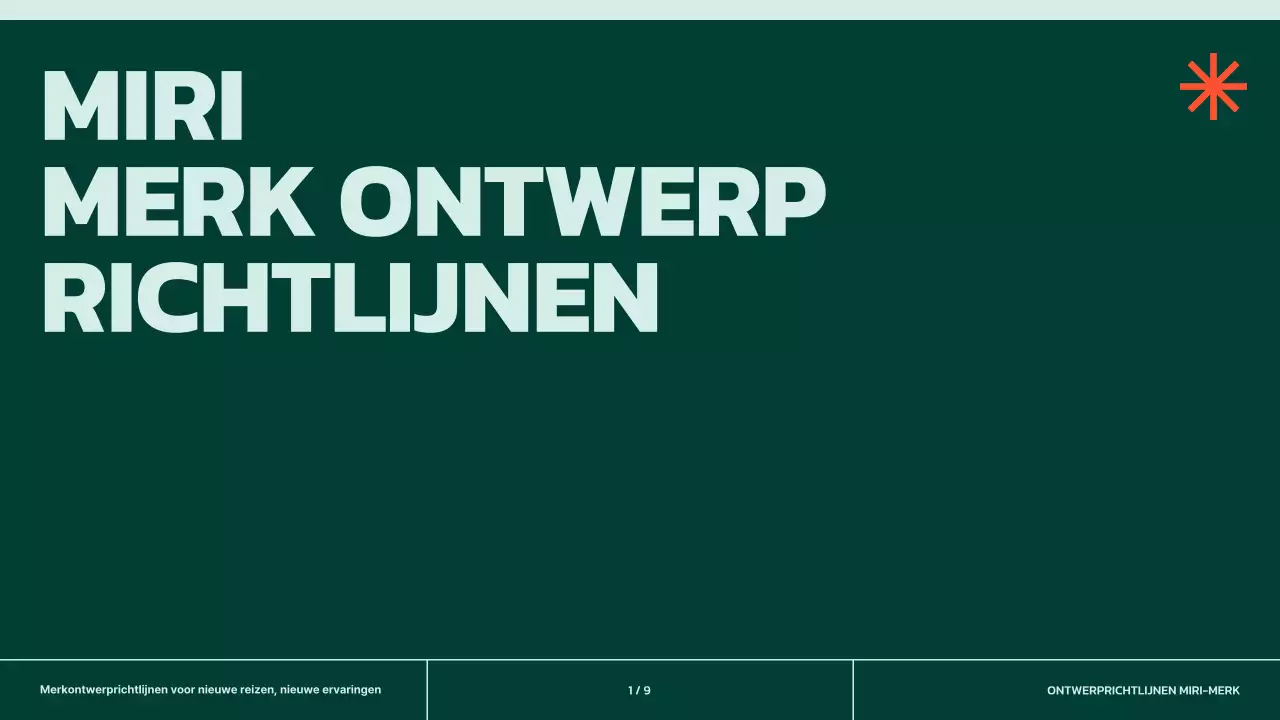 Eenvoudige merkrichtlijnen in groen met oranje accenten