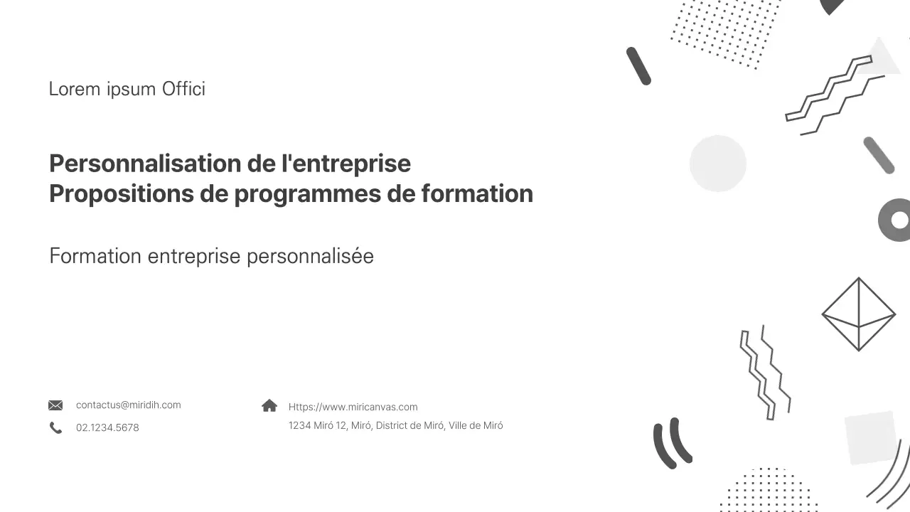 Proposition de programme de formation sur mesure pour l'entreprise proposition commerciale PPT par Grayton