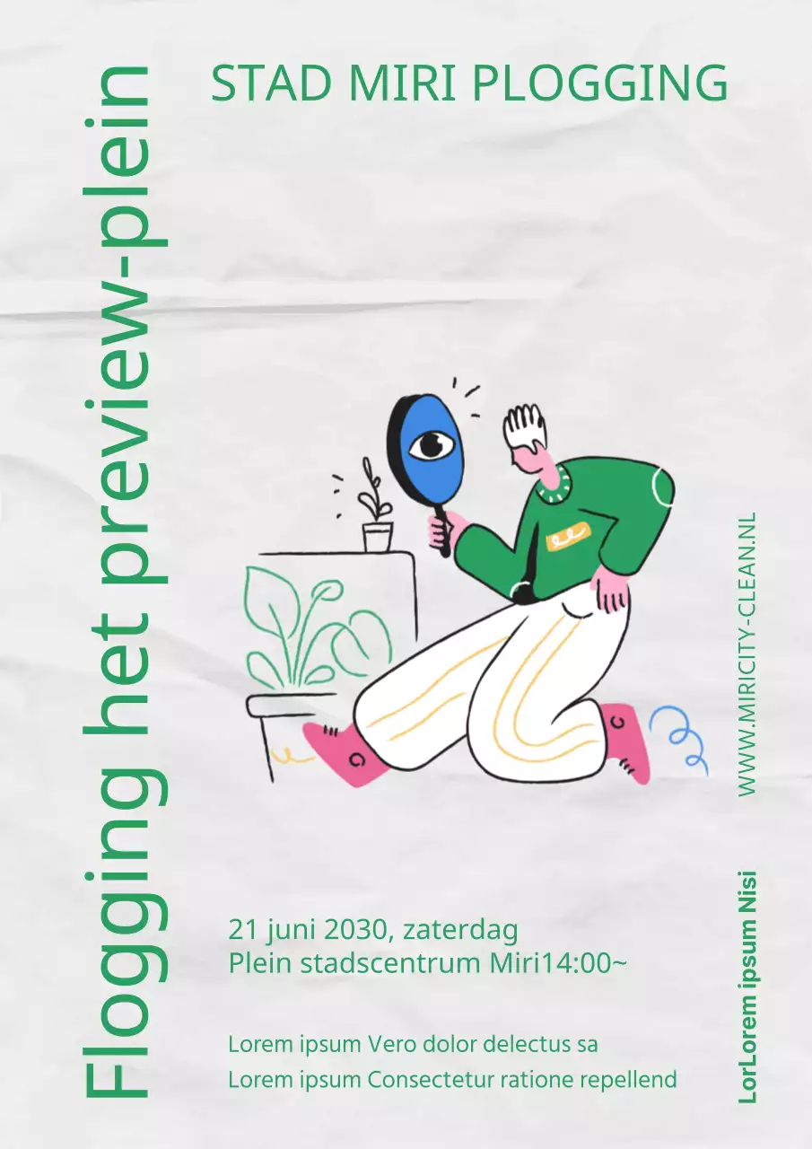 Groen, schattig, geïllustreerd vlogveld