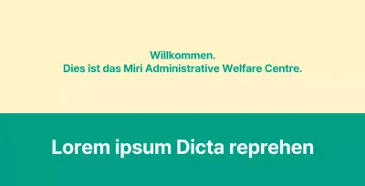 Eine öffentliche Bekanntmachung in Form eines Willkommensbriefs mit einem Willkommensschild.