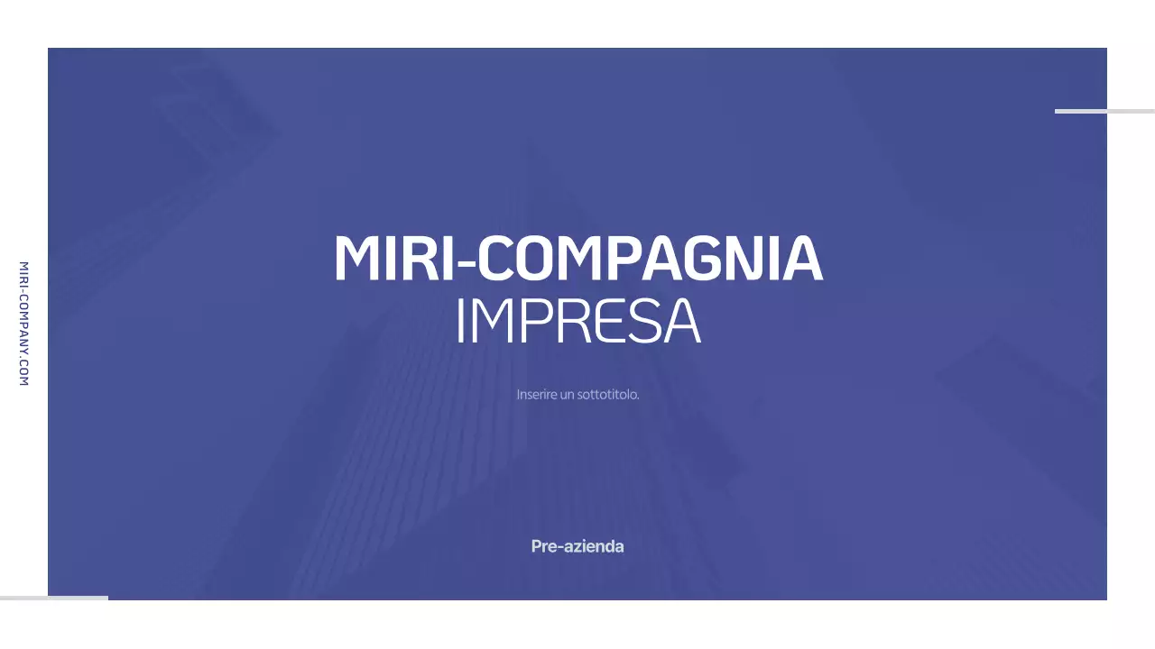 Un semplice profilo aziendale in blu navy e grigio