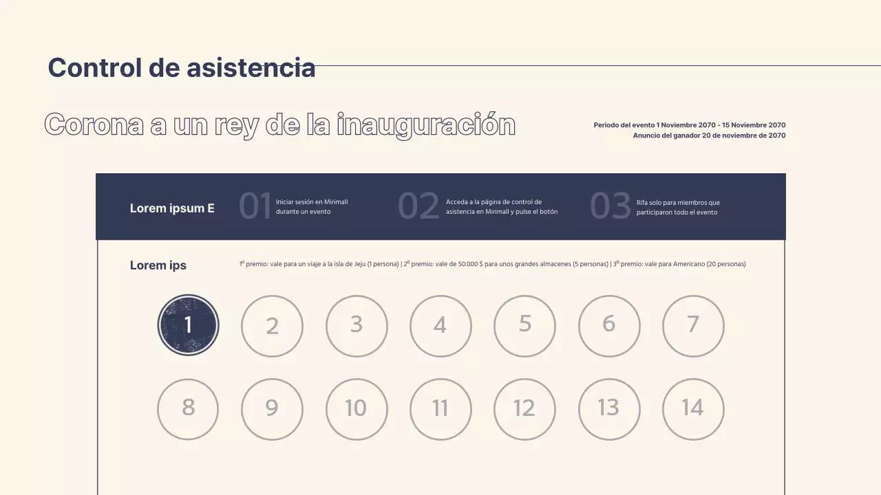 Planificador de eventos de Black Friday para un moderno centro comercial en azul marino y beige
