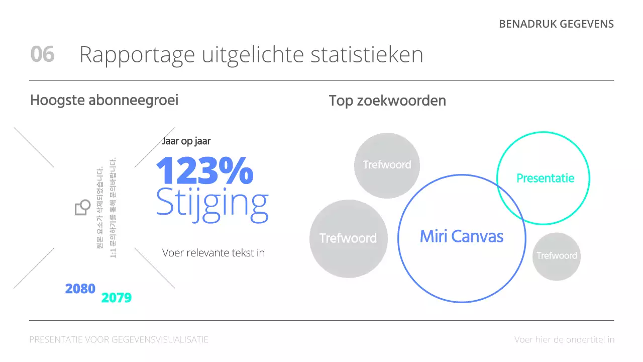 Minimalistische gegevensanalyserapporten met een witte achtergrond