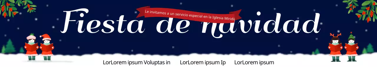 Banderola para fiesta de Navidad con cielo estrellado azul marino